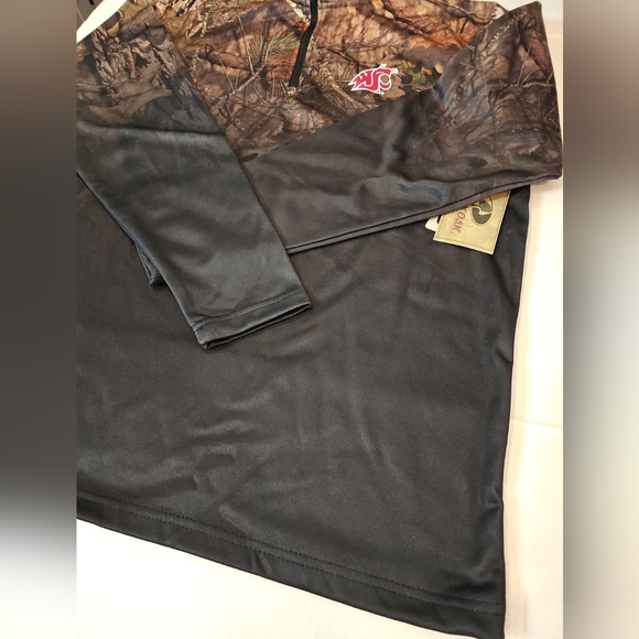 Washington State Cougars Colosseum 1/4 Zip Pullover Mossy Oak Camo Men's Large - Picture 5 of 9